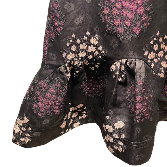 Zarr Collection Cocktail Dress Black and Pink Removeable Collar Flounce XS? - Picture 2 of 7